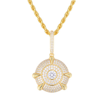 Anhänger mit Drachenklauenmotiv und Moissanit-Diamanten in Sterlingsilber 