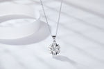3CT 2CT 1CT SNOWFLAKE MOISSANITE PENDANT IN STERLING SILVER