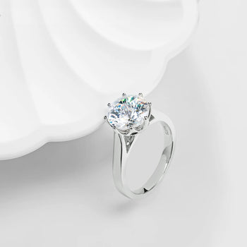 3CT ROUND CUT SOLITAIRE RING IN SOLID GOLD