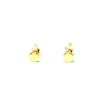 Golden Studs Earrings in Sterling Silver