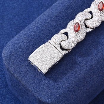 MOISSANITE DIAMOND SCARLET MARQUISE ICE BRACELET IN STERLING SILVER