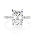 4CT RADIANT CUT MOISSANITE ENGAGEMENT RING IN STERLING SILVER