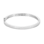 4MM MOISSANITE DIAMOND BANGLE BRACELET IN STERLING SILVER