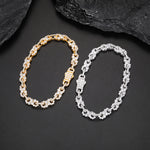 5.5MM MOISSANITE INFINITY CUBAN LINK CHAIN BRACELET IN STERLING SILVER