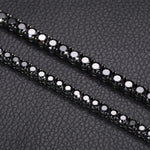 5MM BLACK MOISSANITE TENNIS CHAIN IN STERLING SILVER