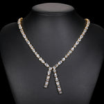 5MM PEAR MARQUISE CUT MOISSANITE DROP TENNIS CHAIN NECKLACE/BRACELET IN STERLING SILVER