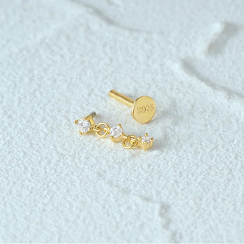 Nasenring mit Moissanit-Diamanten (ohne Piercing)