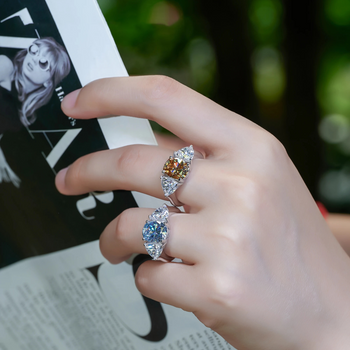 6CT MOISSANITE CUSHION CUT RING IN STERLING SILVER