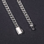 6MM MOISSANITE CUBAN LINK CHAIN NECKLACE/BRACELET IN STERLING SILVER