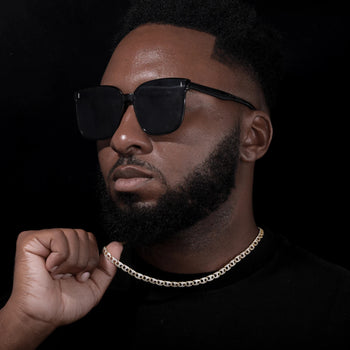 Armband mit kubanischer Gliederkette und Diamantschliff aus Sterlingsilber