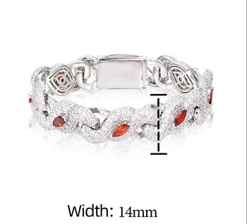 MOISSANITE DIAMOND SCARLET MARQUISE ICE BRACELET IN STERLING SILVER