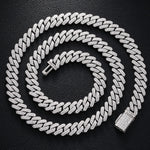 9MM MOISSANITE MIAMI CUBAN LINK CHAIN NECKLACE/BRACELET IN STERLING SILVER