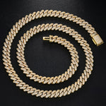 9MM MOISSANITE MIAMI CUBAN LINK CHAIN NECKLACE/BRACELET IN STERLING SILVER