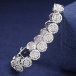 9MM ROUND CUT MOISSANITE BRACELET IN STERLING SILVER