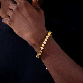 ACE OF FORTUNE MOISSANITE BRACELET IN STERLING SILVER