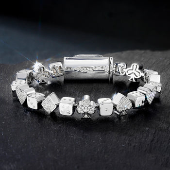ACE OF FORTUNE MOISSANITE BRACELET IN STERLING SILVER