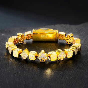 ACE OF FORTUNE MOISSANITE BRACELET IN STERLING SILVER