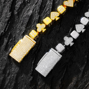 ACE OF FORTUNE MOISSANITE BRACELET IN STERLING SILVER