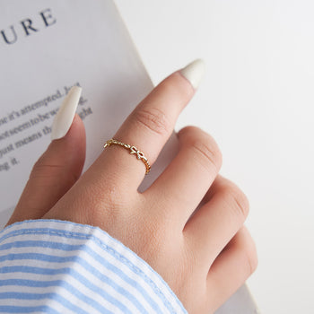 VERSTELLBARER STAPELRING AUS STERLINGSILBER