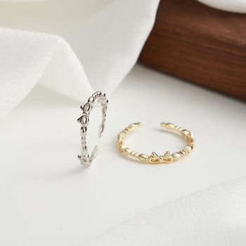 VERSTELLBARER STAPELRING AUS STERLINGSILBER