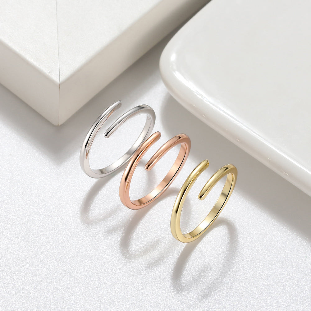 ADJUSTABLE TWIST ETERNITY BAND IN STERLING SILVER
