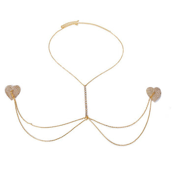 AMORE HEART DRAPE CHEST BODY CHAIN