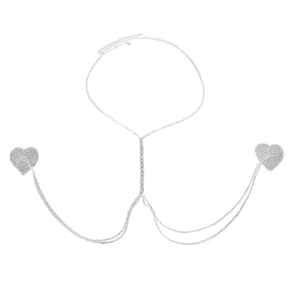 AMORE HEART DRAPE CHEST BODY CHAIN