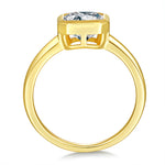 ASSCHER BEZEL ENGAGEMENT RING IN STERLING SILVER