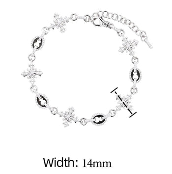 ASTRUM CROSS MOISSANITE BRACELET IN STERLING SILVER