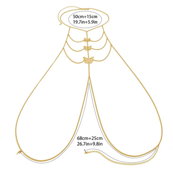 AURELIA BUTTERFLY CASCADE BODY CHAIN