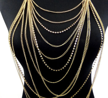 AURELIA GOLD CASCADE BODY CHAIN
