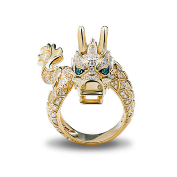 AZURE DRAGON BAND RING IN 18K SOLID GOLD