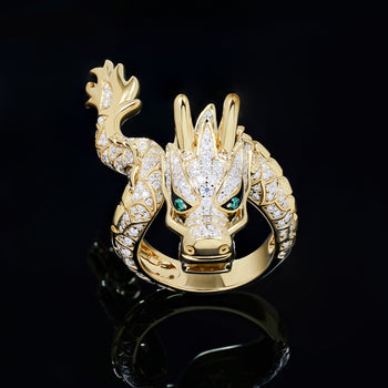 AZURE DRAGON BAND RING IN 18K SOLID GOLD