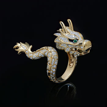 AZURE DRAGON BAND RING IN 18K SOLID GOLD