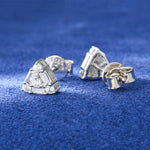 BAGUETTE MOISSANITE TRIANGLE STUD EARRINGS