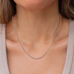 BALL BEADS CHAIN NECKLACE IN STERLING SILVER