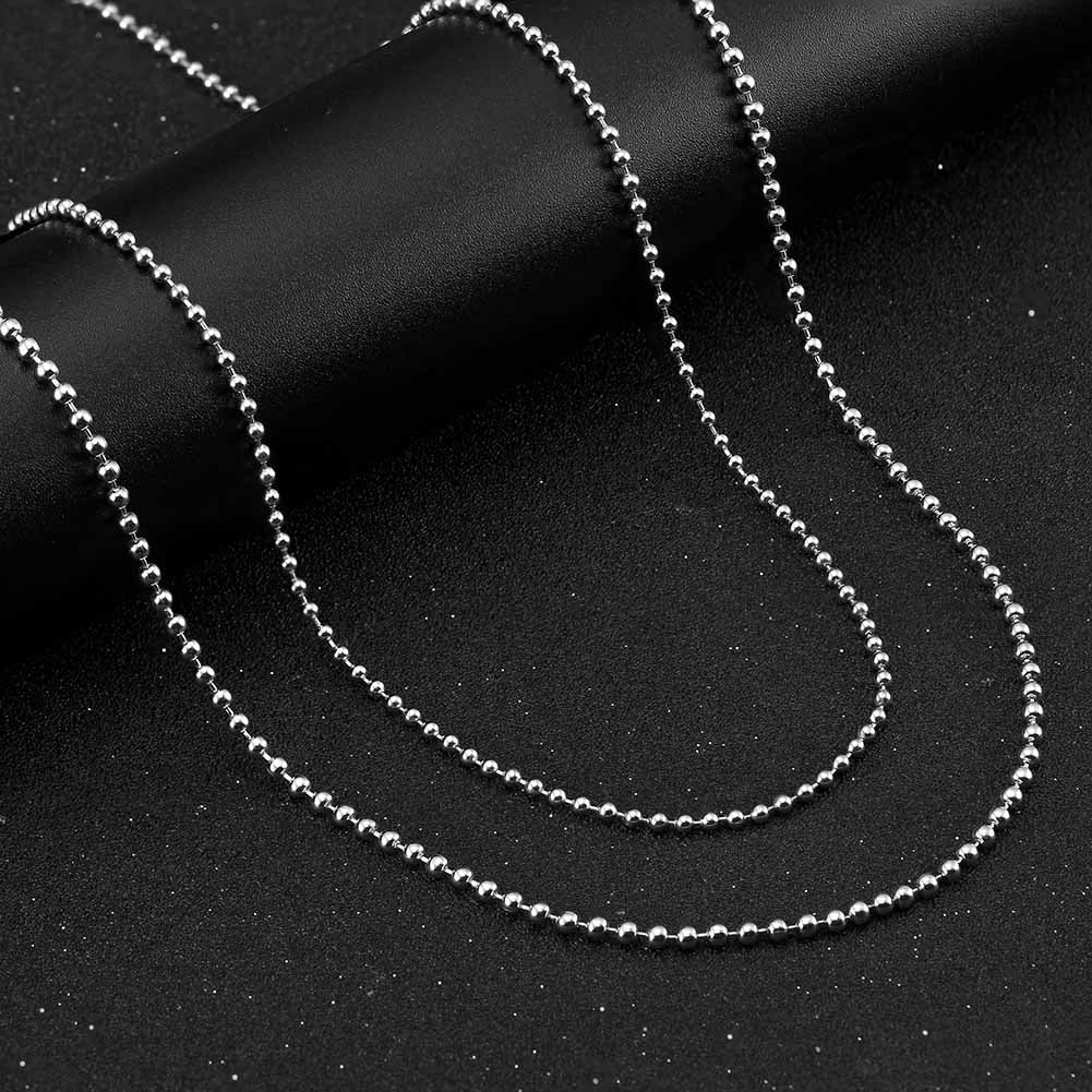 BALL BEADS CHAIN NECKLACE IN STERLING SILVER