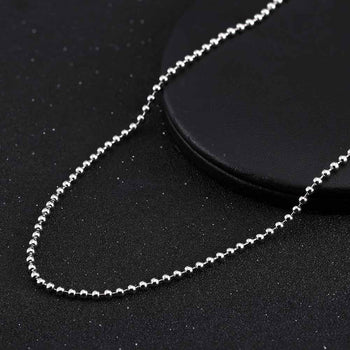Collier à perles rondes en argent sterling 