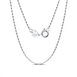 BAMBOO CHAIN NECKLACE IN STERLING SILVER