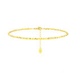 BEAD NUGGETS DAINTY BRACELET ANKLET IN STERLING SILVER