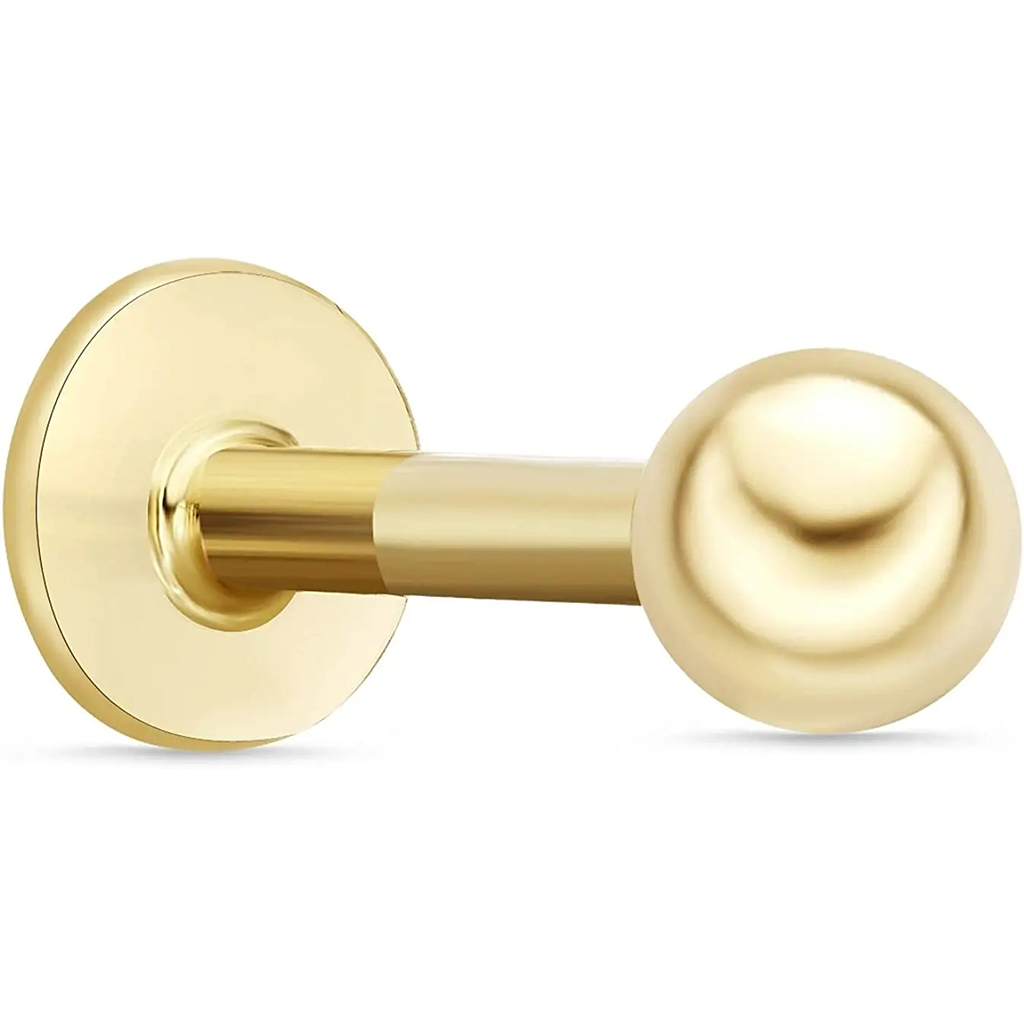 BLING BALL PIERCING IN SOLID GOLD