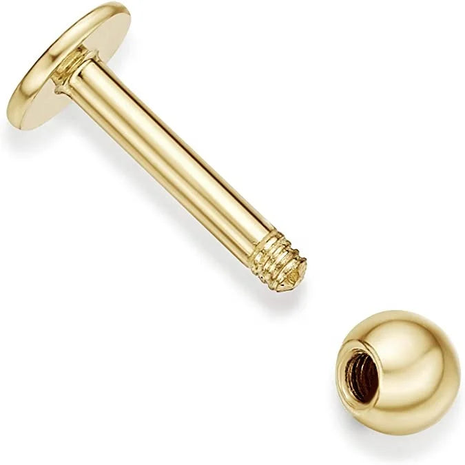 BLING BALL PIERCING IN SOLID GOLD