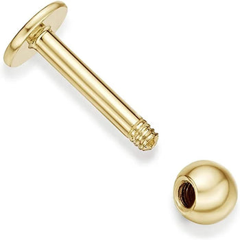 BLING BALL PIERCING IN SOLID GOLD