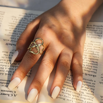 Bague Bloom Petal Statement en argent sterling