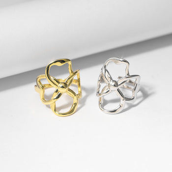 Bague Bloom Petal Statement en argent sterling