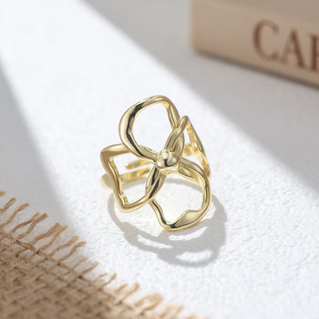 Bague Bloom Petal Statement en argent sterling