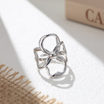 Bague Bloom Petal Statement en argent sterling
