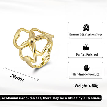 Bague Bloom Petal Statement en argent sterling