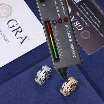 Byzantinischer Moissanitring aus Sterlingsilber