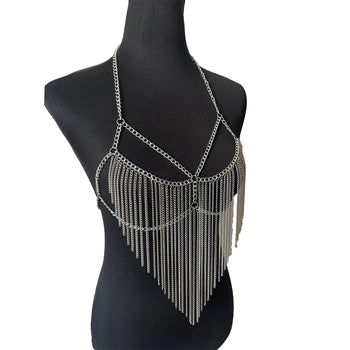 CASCADE FRINGE BODY CHAIN BRALETTE